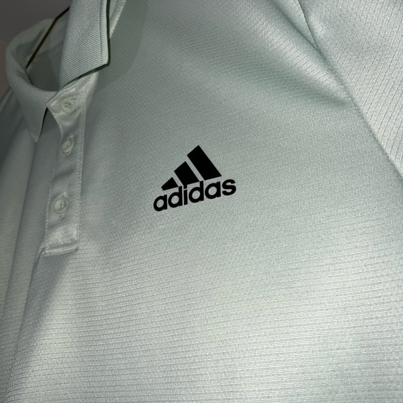 Light Blue Adidas Golf Polo Size M - Picture 3 of 4